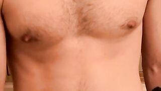 Horny straight stud Maxxx Pound released his load after a softcore jerking and smokin