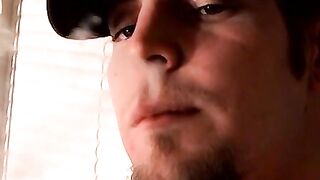 Horny straight stud Maxxx Pound released his load after a softcore jerking and smokin