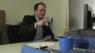 Petite wench gets screwed on the desk