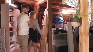 Naughty blonde Ann Joy is creampied by her hung colleague