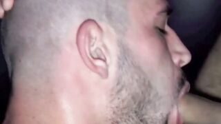Two naked hunks enjoy a quick fuck in the sauna