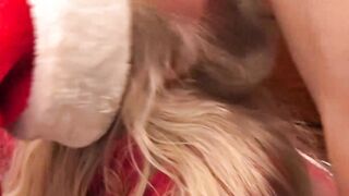 Naughty and hung Corey Gunz is nice enough to feed santa his erect penis