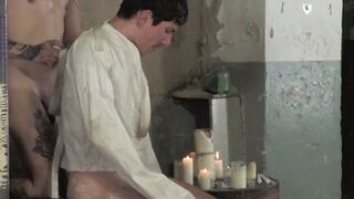 Young hung Luca Zavat takes hard pumping on his throbbing wet dick