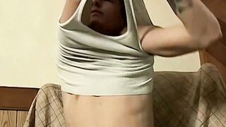 Cute little guy Wiley is horny for his solo jack off with his kissable feet