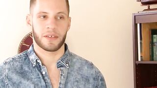 MaleIcons.com - Dirk Caber's loneliness ends with muscled Wolf Hudson's blowjob and a