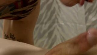 Red head Elijah Young enjoys sucking throbbing cock