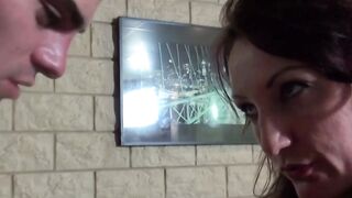MILF secretary anal fucked over desk
