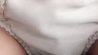 Piss fetish girl caught masturbating and moaning in public