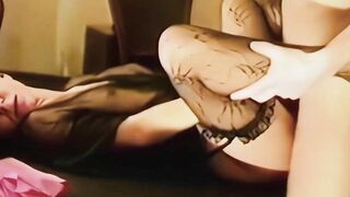 Nasty MILF gets banged! on the table
