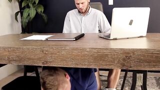 NextDoorXXX.com - Threesome jock bareback sex party on office table