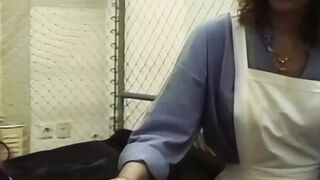 Lesbians milking sperm inside retro bdsm clip