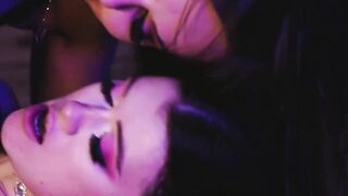 Bi Sexual nymphos getting their arsses screwed into three-way