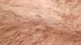 Mature hairy man masturbates after an interview and cums