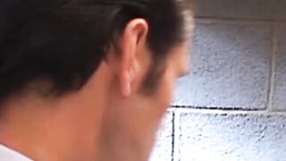 David is becoming accustomed to prison life by sucking cock