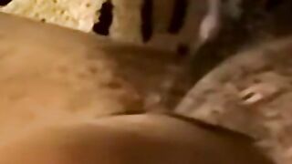 Black amateur strips naked and jerks off his cock solo