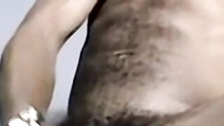 Black amateur strips naked and jerks off his cock solo