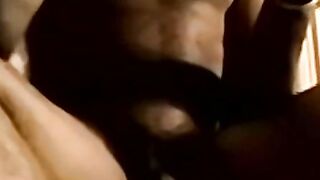 Black amateur strips naked and jerks off his cock solo