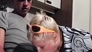 Amateur bitch fucking into the kitchen