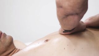 Mature lady eating a dudes butt crack