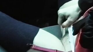 Nasty bitches blowing cock inside the vehicle
