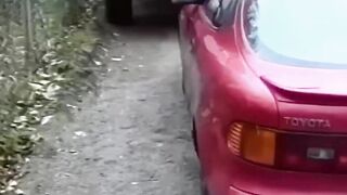 Nasty bitches blowing cock inside the vehicle