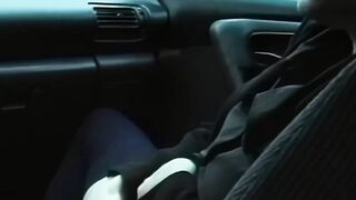 Nasty bitches blowing cock inside the vehicle