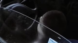 Nasty bitches blowing cock inside the vehicle