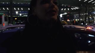 Inked dark haired eats a long penis