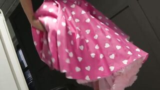 Vulgar blondie jumping penis
