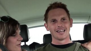 Amateur bitches bj on the backseat