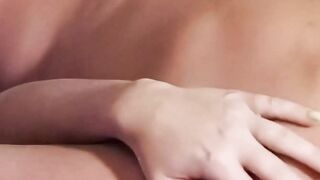 Stockinged beauty gets shaved cunt licked and fucked