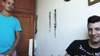 LatinoJuice.com - Handsome Ayun intensely slams his friend Mauris butthole until he c