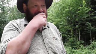 MILFs sharing cock outdoor