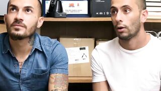 Perps4Sale.com - Handsome muscle guard dominates two inked criminals