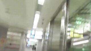 Unusual Asian brunettes pissing all around their bushy pussies