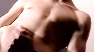 Horny amateur jerks off his hard cock with fleshlight solo