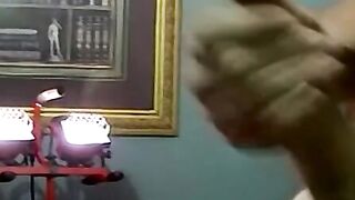 Two big cocked amateurs fill matures mouth with hot cum