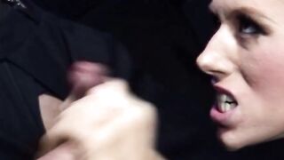 Crazy bitches sharing sperm inside a sexsual kiss