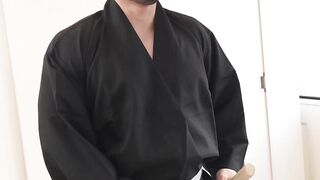 Rio asks his master Hiroshi how the new student is doing with his Samurai breeding tr