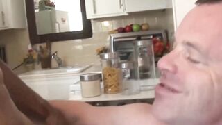 Jock Patrick O Connor sucks hard the big black cock of black daddy Jerry Stearns