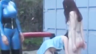 PussyCatsLatex.com - Aradia's latex bondage and toy tease triad