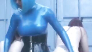 PussyCatsLatex.com - Aradia's latex bondage and toy tease triad