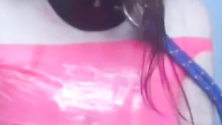 PussyCatsLatex.com - Aradia's latex bondage and toy tease triad