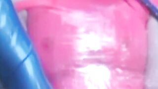 PussyCatsLatex.com - Aradia's latex bondage and toy tease triad
