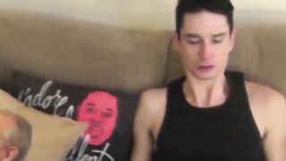 Gorgeous amateur gay hard pounded after passionate blowjob