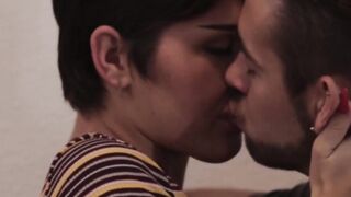 TSSexual.com - Short haired shemale Daisy Taylor takes a hard anal fucking from lover
