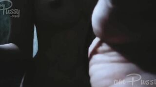 Young Filipina bimbos with Beauty body into shower into dark
