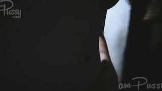 Young Filipina bimbos with Beauty body into shower into dark