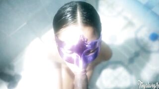 Cousins bathe together? I banged! my cousin into the shower and I came inside her little mouth