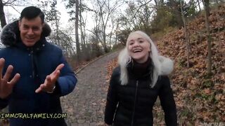 Daddy Dan Surprises Stepson with Penis Crazed Blonde 18 Year Old That Wants To be Tag Teamed!